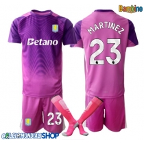 Maglie da calcio Aston Villa Emiliano Martinez #23 Portiere Terza Maglia Bambino 2025-26 Manica Corta + Pantaloni corti)